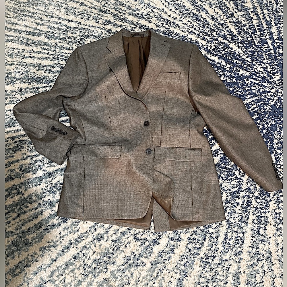 New Ralph Lauren Men’s Bronze Beige Blazer | Silk and Wool